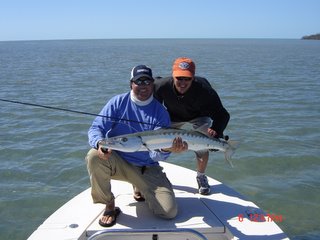 Barracuda are the perfect gamefish on the flats through the winter months